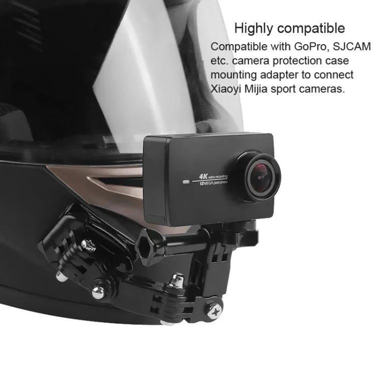 サイクリングヘルメット用接着式多関節アーム固定マウントセット Jフックバックルマウント＆ネジ付き GoPro、Insta360、DJIおよびその他アクションカメラ用, サイクリングヘルメットキット