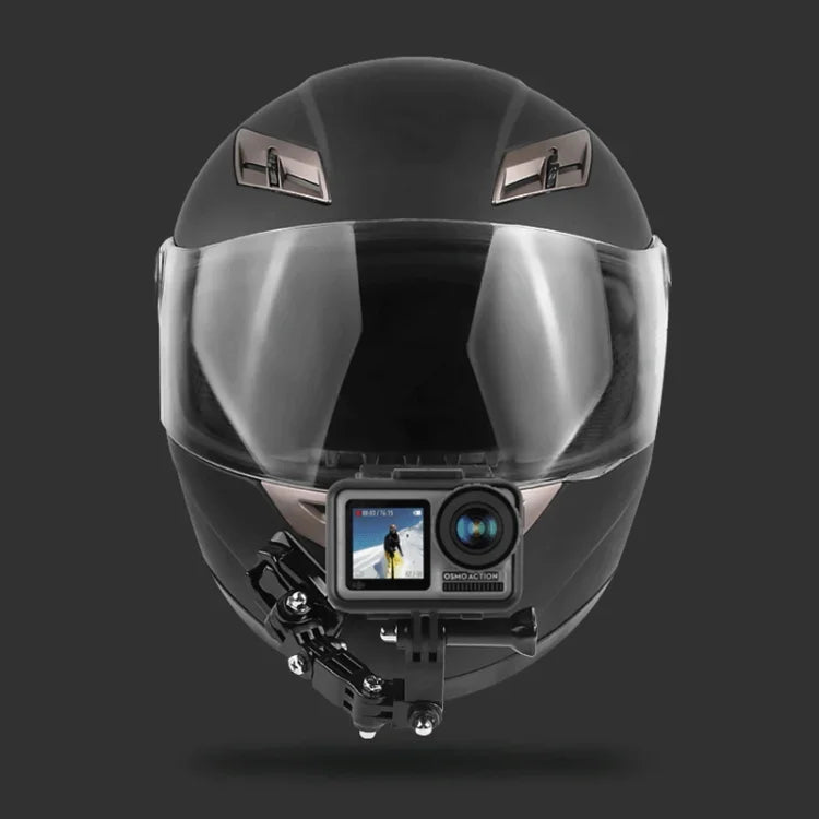 サイクリングヘルメット用接着式多関節アーム固定マウントセット Jフックバックルマウント＆ネジ付き GoPro、Insta360、DJIおよびその他アクションカメラ用, サイクリングヘルメットキット