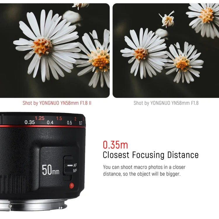 YONGNUO YN50MM F1.8C II F1.8 オートフォーカスレンズ Canon EFマウント 新レンズ, YN50MM F1.8C II