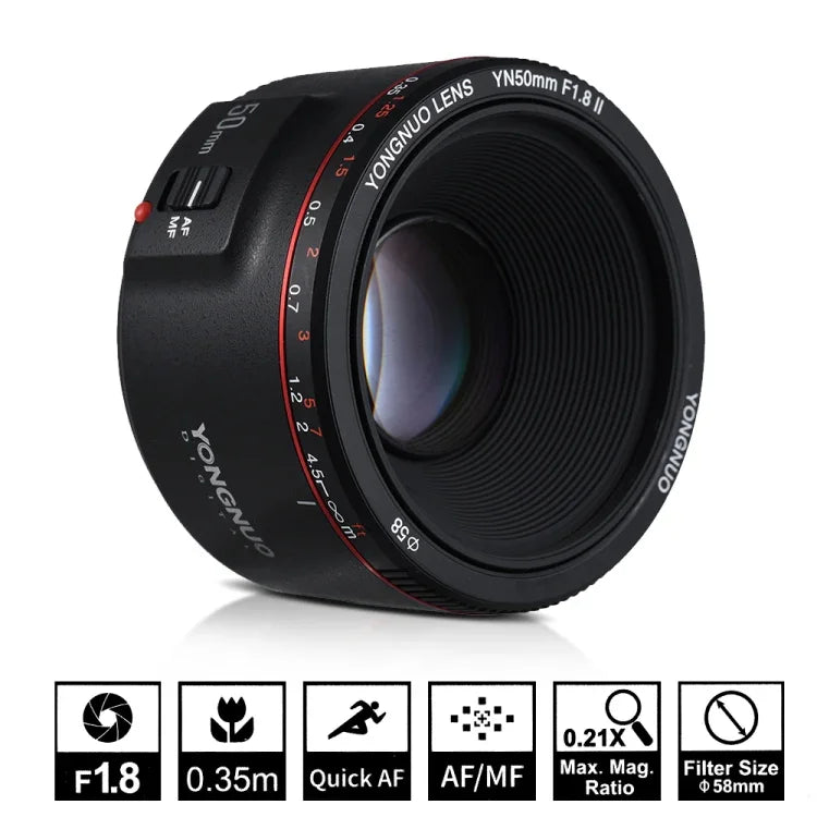 YONGNUO YN50MM F1.8C II F1.8 オートフォーカスレンズ Canon EFマウント 新レンズ, YN50MM F1.8C II
