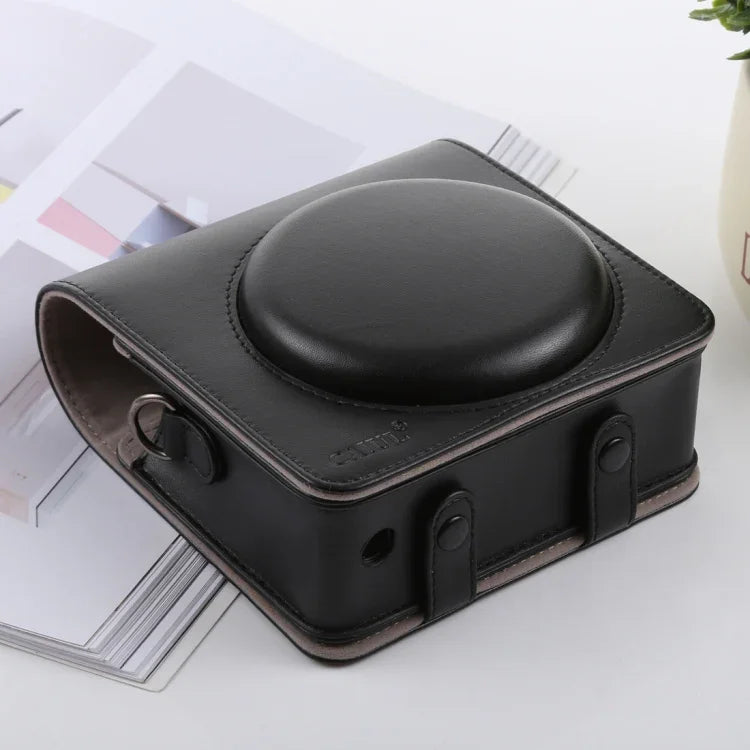 レトロスタイル ストラップ付きフルボディカメラPUレザーケースバッグ FUJIFILM instax SQUARE SQ6用, FUJI SQ6用