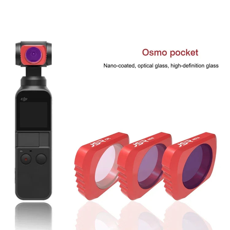 3-in-1 HD スリム CPL & ND8 & ND16 レンズフィルター DJI OSMO Pocket 用、CPL+ND8+ND16