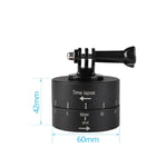360度自動回転 60分タイムラプス スタビライザートライポッドヘッドアダプター GoPro用, 60分