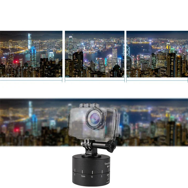 360度自動回転 60分タイムラプス スタビライザートライポッドヘッドアダプター GoPro用, 60分