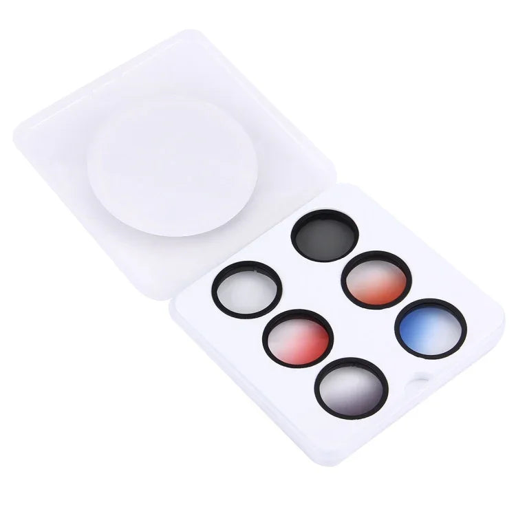 JUNESTAR 6in1 プロフェッショナル 34mmレンズフィルター(CPL + UV + グラデーションレッド + グラデーションオレンジ + グラデーションブルー + グラデーショングレー) DJI Phantom 3 & 4用