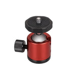 ミニ360度回転パノラマメタルボールヘッド DSLR & デジタルカメラ用, 赤, 黒, 青
