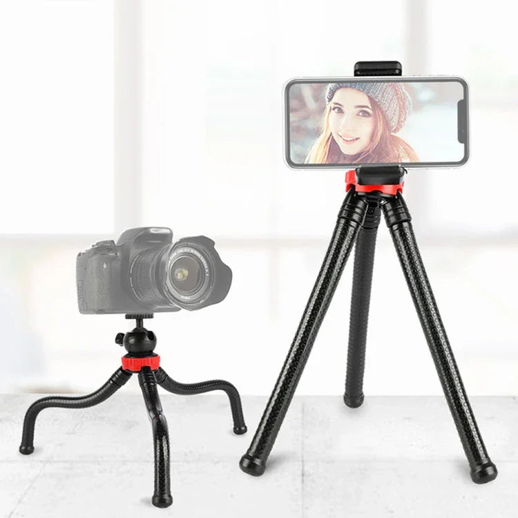 MZ305 ミニ オクトパス フレキシブル三脚 ホルダー ボールヘッド付き SLRカメラ、GoPro HERO10 ブラック / HERO9 ブラック / HERO8 ブラック /7 /6 /5 /5 セッション /4 セッション /4 /3+ /3 /2 /1、DJI Osmo Action、Xiaoyi 他アクションカメラ、携帯電話、サイズ：30cmx5cm、MZ305