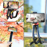 MZ305 ミニ オクトパス フレキシブル三脚 ホルダー ボールヘッド付き SLRカメラ、GoPro HERO10 ブラック / HERO9 ブラック / HERO8 ブラック /7 /6 /5 /5 セッション /4 セッション /4 /3+ /3 /2 /1、DJI Osmo Action、Xiaoyi 他アクションカメラ、携帯電話、サイズ：30cmx5cm、MZ305