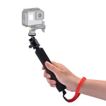 ユニバーサル 360度 自撮り棒 赤いロープ付き GoPro、携帯電話、コンパクトカメラ用 1/4ネジ穴対応、長さ：210mm-525mm、長さ：21-52cm