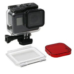 GoPro HERO6 /5 ブラック用 60m 防水ハウジング ダイビングケース タッチスクリーンバックドア＆フィルター / バックル ベーシックマウント＆ネジ付き、レンズ分解不要、60m 防水