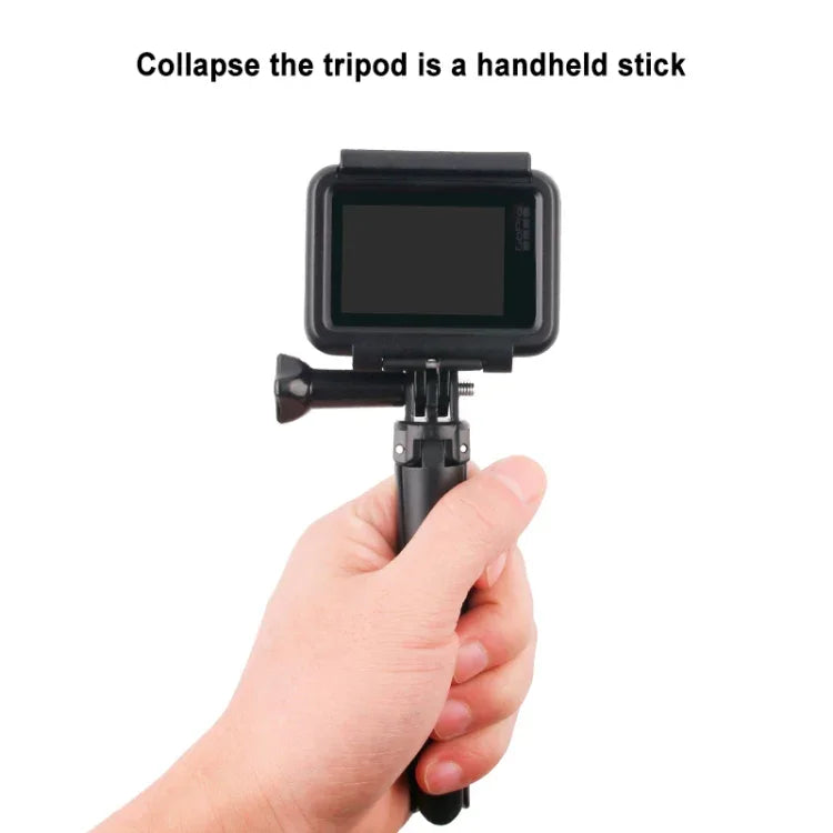 GP456 GoPro、Insta360、DJIおよびその他のアクションカメラと4-6.8インチスマホ用 三脚ブラケット、GP456