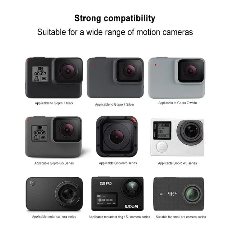 GP456 GoPro、Insta360、DJIおよびその他のアクションカメラと4-6.8インチスマホ用 三脚ブラケット、GP456