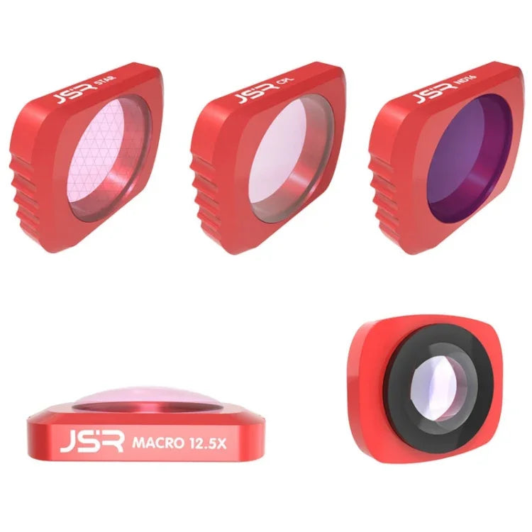 JSR 5-in-1 CR 超広角レンズ 12.5X マクロレンズ + CPLレンズ + スター + ND16 レンズフィルターセット DJI OSMO Pocket用, マクロレンズ+CPL+スター+ND16+CR