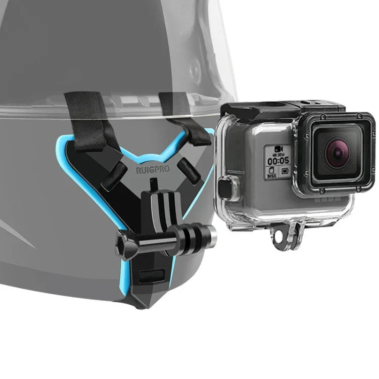 ヘルメットベルトマウント + 防水ハウジング保護ケース GoPro HERO7 Black /6 /5用, ヘルメットベルトマウント + 防水ケース