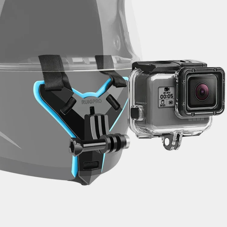 ヘルメットベルトマウント + 防水ハウジング保護ケース GoPro HERO7 Black /6 /5用, ヘルメットベルトマウント + 防水ケース