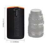 SLRカメラレンズバッグ マイクロ一眼レンズバッグ レンズ内側バイルバッグ 防水保護ケース ベルベット厚手付き、直径：10cm、高さ：18cm、直径：10cm、高さ：18cm