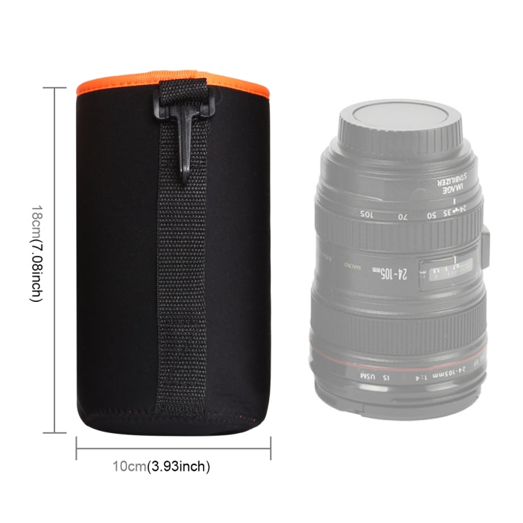 SLRカメラレンズバッグ マイクロ一眼レンズバッグ レンズ内側バイルバッグ 防水保護ケース ベルベット厚手付き、直径：10cm、高さ：18cm、直径：10cm、高さ：18cm