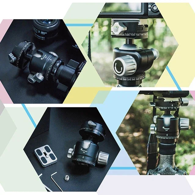 FITTEST X4 低重心 高ロック力 パノラマボールヘッド クイックリリースプレート付き DSLR＆デジタルカメラ用 最大荷重10kg YT040 X4