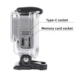 GoPro HERO7 ホワイト / シルバー用 スケルトンハウジング サイドホロー保護ケース バックル付き ベーシックマウント＆ネジ、サイドホロー