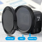 RUIGPRO GoPro HERO 7/6/5用 プロフェッショナル 52mm 10倍クローズアップレンズフィルター フィルターアダプターリング＆レンズキャップ付き, 10倍クローズアップレンズ