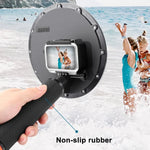 RUIGPRO 浮遊型ハンドグリップドームポート 水中ダイビングカメラレンズ透明カバー DJI Osmo Action用, Osmo Action