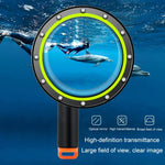 RUIGPRO 浮遊型ハンドグリップドームポート 水中ダイビングカメラレンズ透明カバー DJI Osmo Action用, Osmo Action