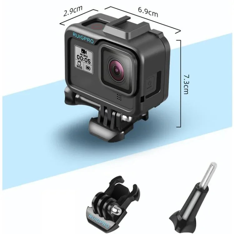 RUIGPRO GoPro HERO8 Black用 スタンダードボーダー PC ABSフレームマウント保護ケース
