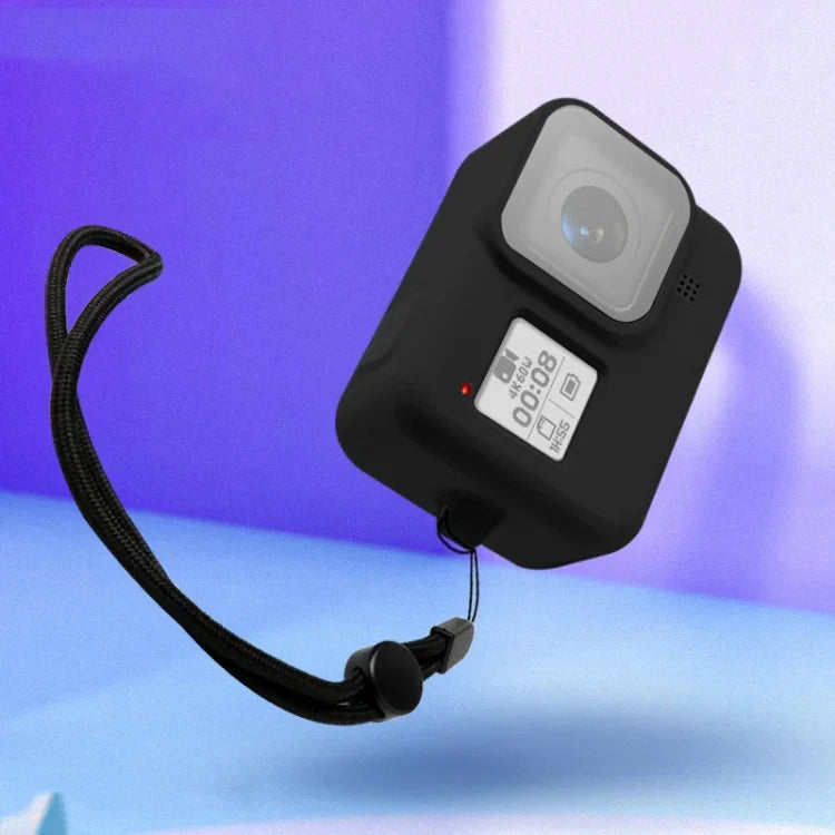 GoPro HERO8 Black用シリコン保護ケースカバー（リストストラップ付き）、GoPro HERO8 Black用