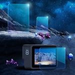 GoPro HERO8 Black用レンズ＋LCDディスプレイ強化ガラスフィルム、GoPro HERO8 Black用