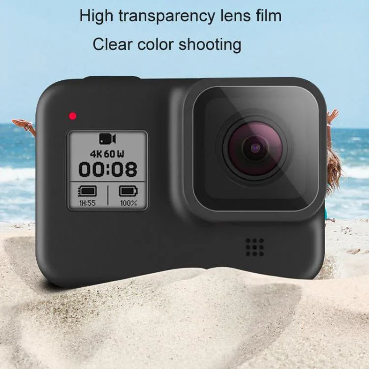 GoPro HERO8 Black用レンズ＋LCDディスプレイ強化ガラスフィルム、GoPro HERO8 Black用