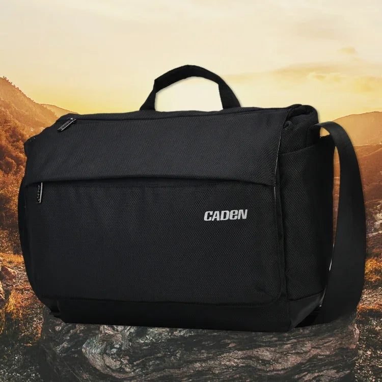 CADeN K12 ポータブルカメラバッグケース ショルダーメッセンジャーバッグ 三脚ホルダー付き Nikon、Canon、Sony、DSLR / SLRカメラ用