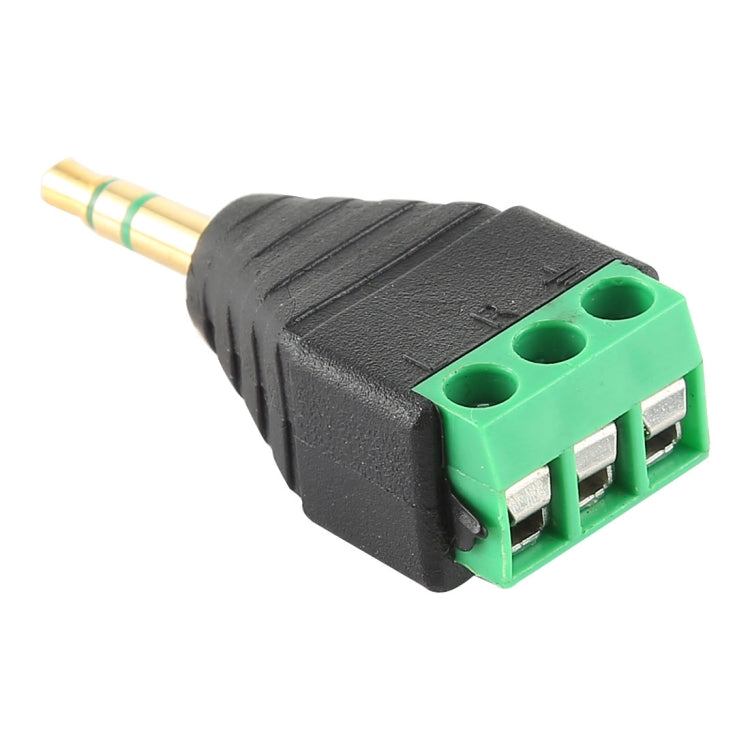 3.5mm オスプラグ 3極 3ピン端子ブロック ステレオオーディオコネクター, 3.5mm オス (3ピン)
