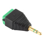 3.5mm オスプラグ 3極 3ピン端子ブロック ステレオオーディオコネクター, 3.5mm オス (3ピン)