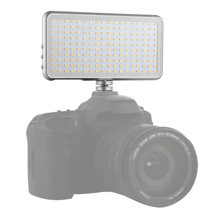 LED011S ポケット180 LEDs プロフェッショナルVlog撮影ビデオ＆フォトスタジオライト OLEDディスプレイ＆コールドシューアダプター付き Canon / Nikon DSLRカメラ用、180 LED