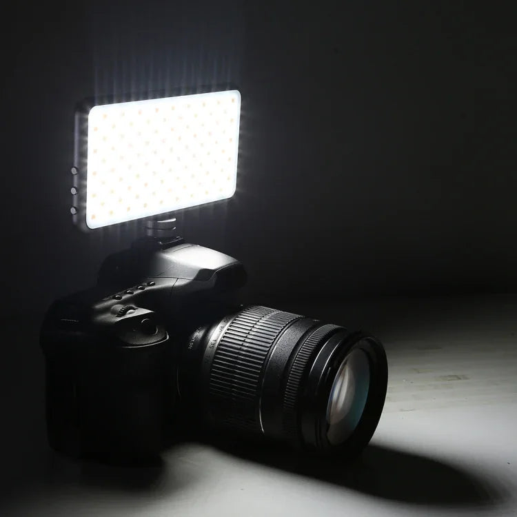 LED011S ポケット180 LEDs プロフェッショナルVlog撮影ビデオ＆フォトスタジオライト OLEDディスプレイ＆コールドシューアダプター付き Canon / Nikon DSLRカメラ用、180 LED