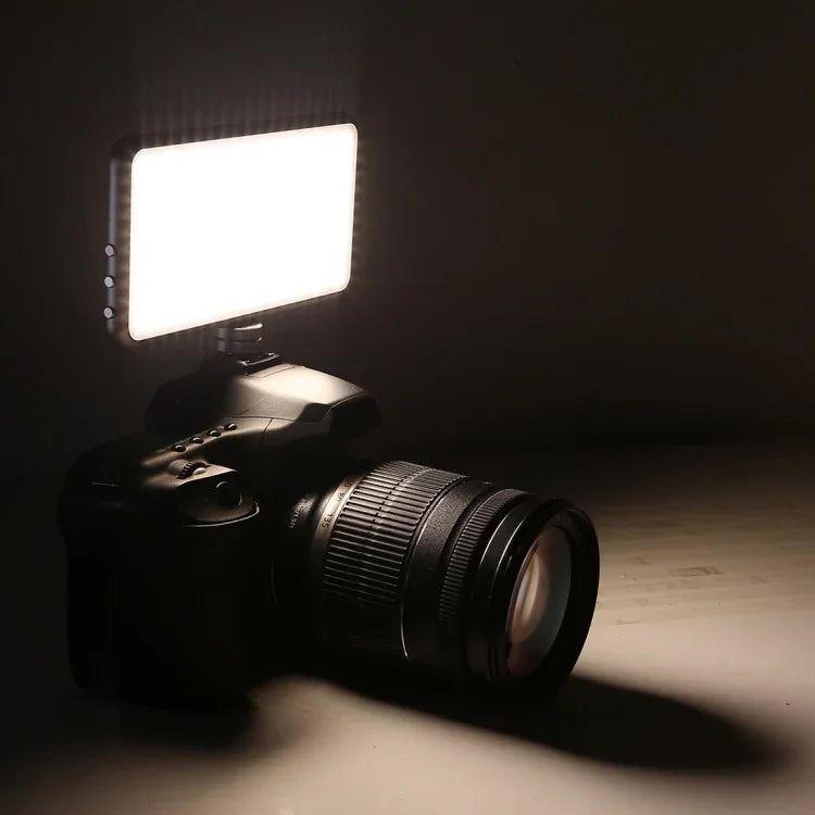 LED011S ポケット180 LEDs プロフェッショナルVlog撮影ビデオ＆フォトスタジオライト OLEDディスプレイ＆コールドシューアダプター付き Canon / Nikon DSLRカメラ用、180 LED