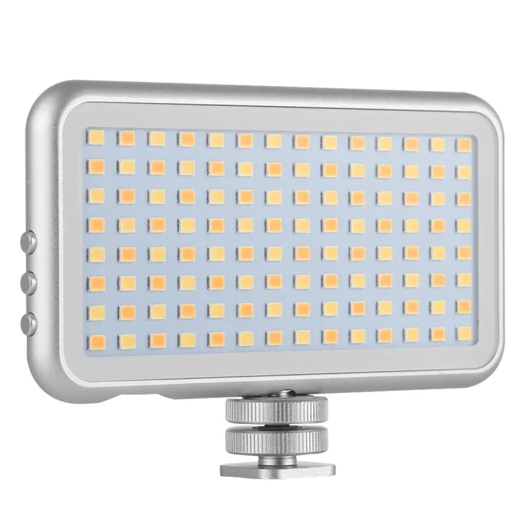 LED-013 ポケット112 LEDs プロフェッショナルVlog撮影ビデオ＆フォトスタジオライト OLEDディスプレイ＆コールドシューアダプター付き Canon / Nikon DSLRカメラ用、112 LED