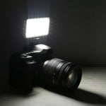 LED-013 ポケット112 LEDs プロフェッショナルVlog撮影ビデオ＆フォトスタジオライト OLEDディスプレイ＆コールドシューアダプター付き Canon / Nikon DSLRカメラ用、112 LED