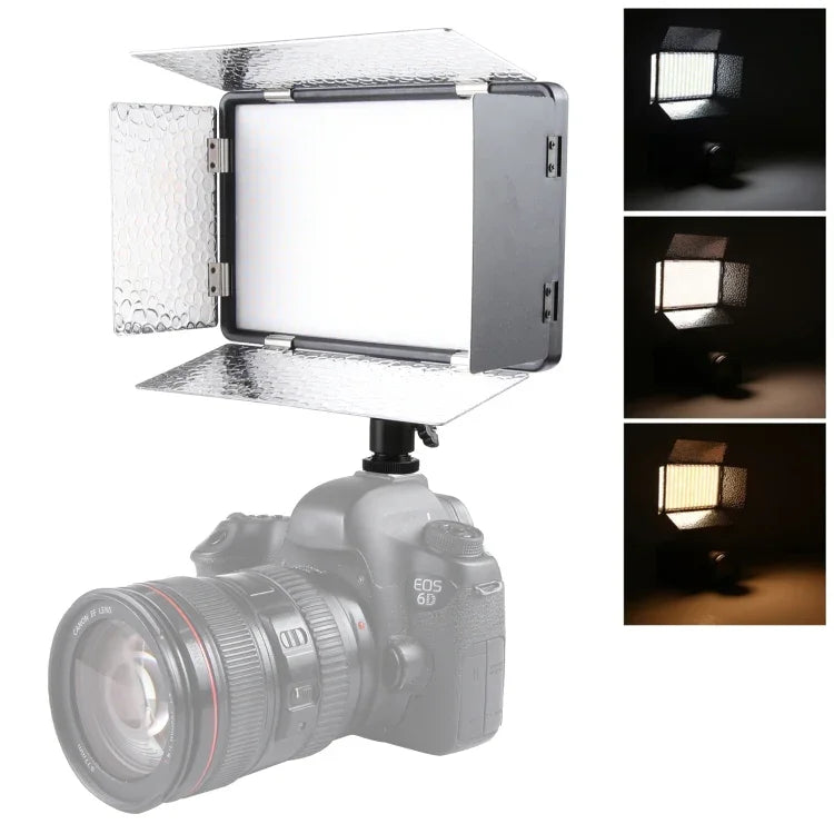 LED01 520 LEDs 4100LM プロフェッショナルVlog撮影ビデオ＆フォトスタジオライト Canon / Nikon DSLRカメラ用、520 LED