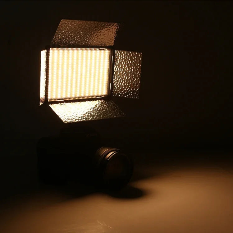 LED01 520 LEDs 4100LM プロフェッショナルVlog撮影ビデオ＆フォトスタジオライト Canon / Nikon DSLRカメラ用、520 LED