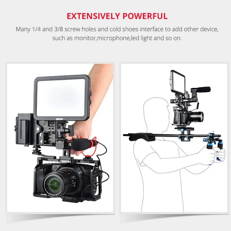 YELANGU C9-A YLG0911A ハンドルビデオカメラケージスタビライザー DJI BMPCC 4K用、C9-A