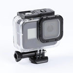 GoPro HERO8 Black用 45m防水ハウジング保護ケース（バックル付き）ベーシックマウント＆ネジ付き、GoPro HERO8 Black用