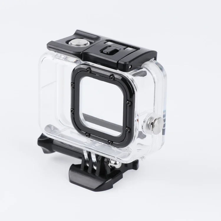 GoPro HERO8 Black用 45m防水ハウジング保護ケース（バックル付き）ベーシックマウント＆ネジ付き、GoPro HERO8 Black用