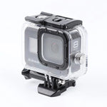 GoPro HERO8 Black用 45m防水ハウジング保護ケース（バックル付き）ベーシックマウント＆ネジ付き、GoPro HERO8 Black用