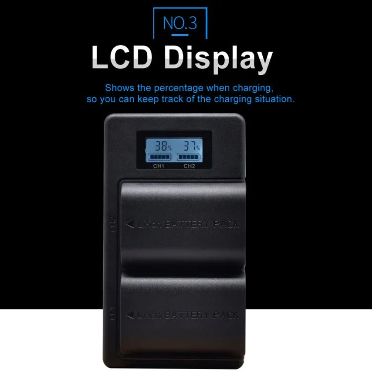 LP-E6 デジタルカメラ一眼レフバッテリー デジタルLCD充電器 Canonシリーズ用, LP-E6