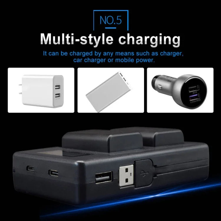 LP-E6 デジタルカメラ一眼レフバッテリー デジタルLCD充電器 Canonシリーズ用, LP-E6