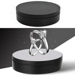 13.8cm USB充電スマート360度回転ターンテーブルディスプレイスタンド ビデオ撮影小道具 ターンテーブル 写真撮影用、耐荷重3kg