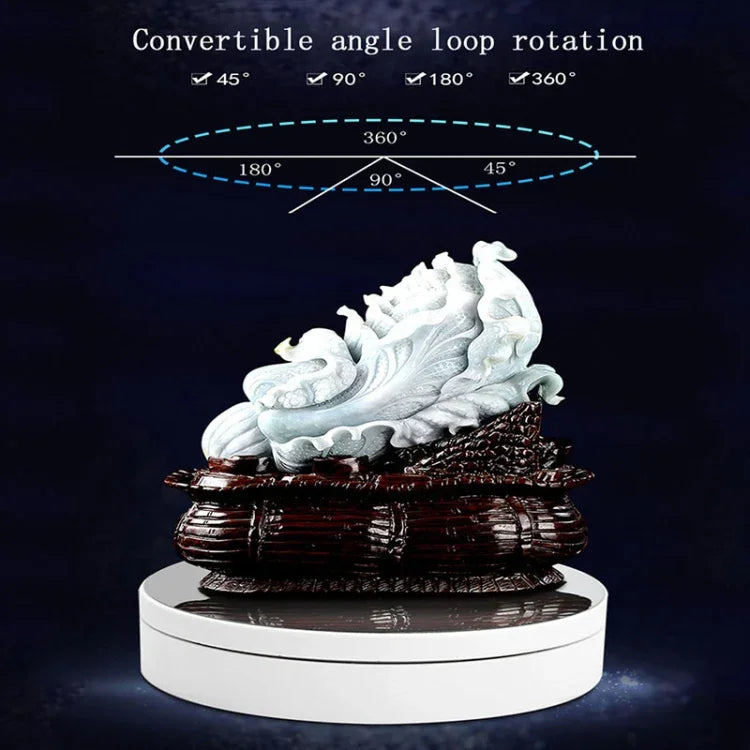 13.8cm ミラースタイル USB充電スマート360度回転ターンテーブルディスプレイスタンド ビデオ撮影小道具 ターンテーブル 写真撮影用、耐荷重3kg、13.8cm ミラー／USB(W)給電
