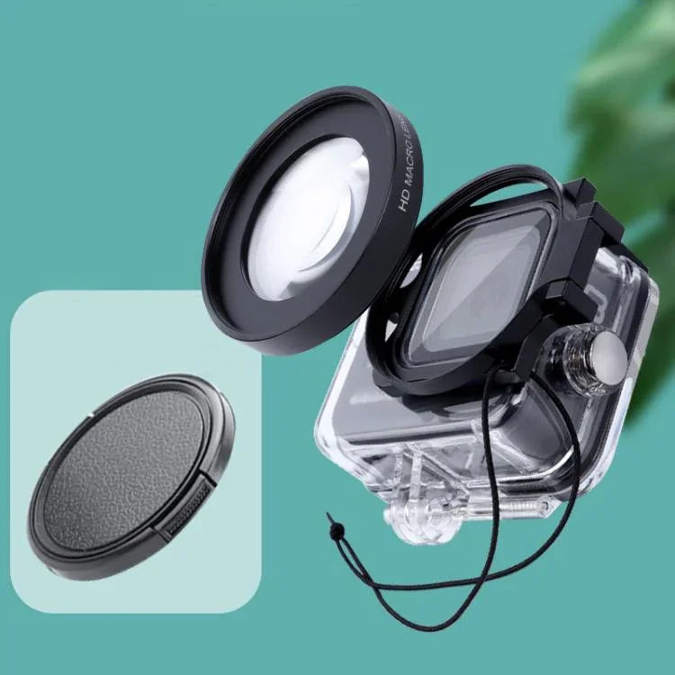 RUIGPRO GoPro HERO8プロフェッショナル用 58mm 16Xマクロレンズ ダイブハウジングフィルター＋ダイブハウジング防水ケース（フィルターアダプターリング＆レンズキャップ付き）
