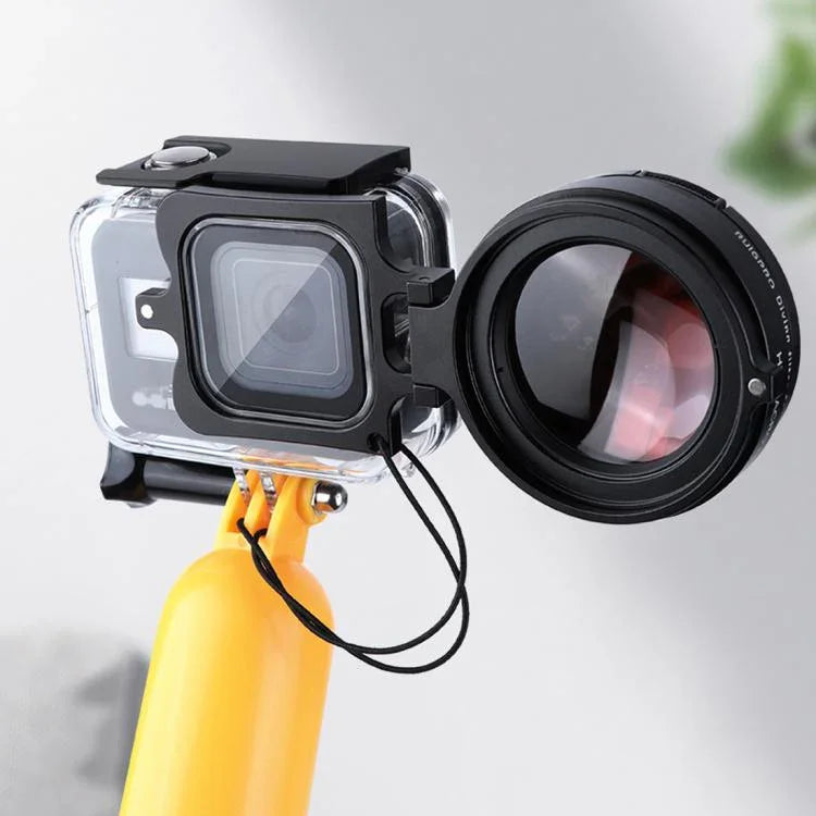 RUIGPRO GoPro HERO8プロフェッショナル用 58mm 16Xマクロレンズ ダイブハウジングフィルター＋ダイブハウジング防水ケース（フィルターアダプターリング＆レンズキャップ付き）